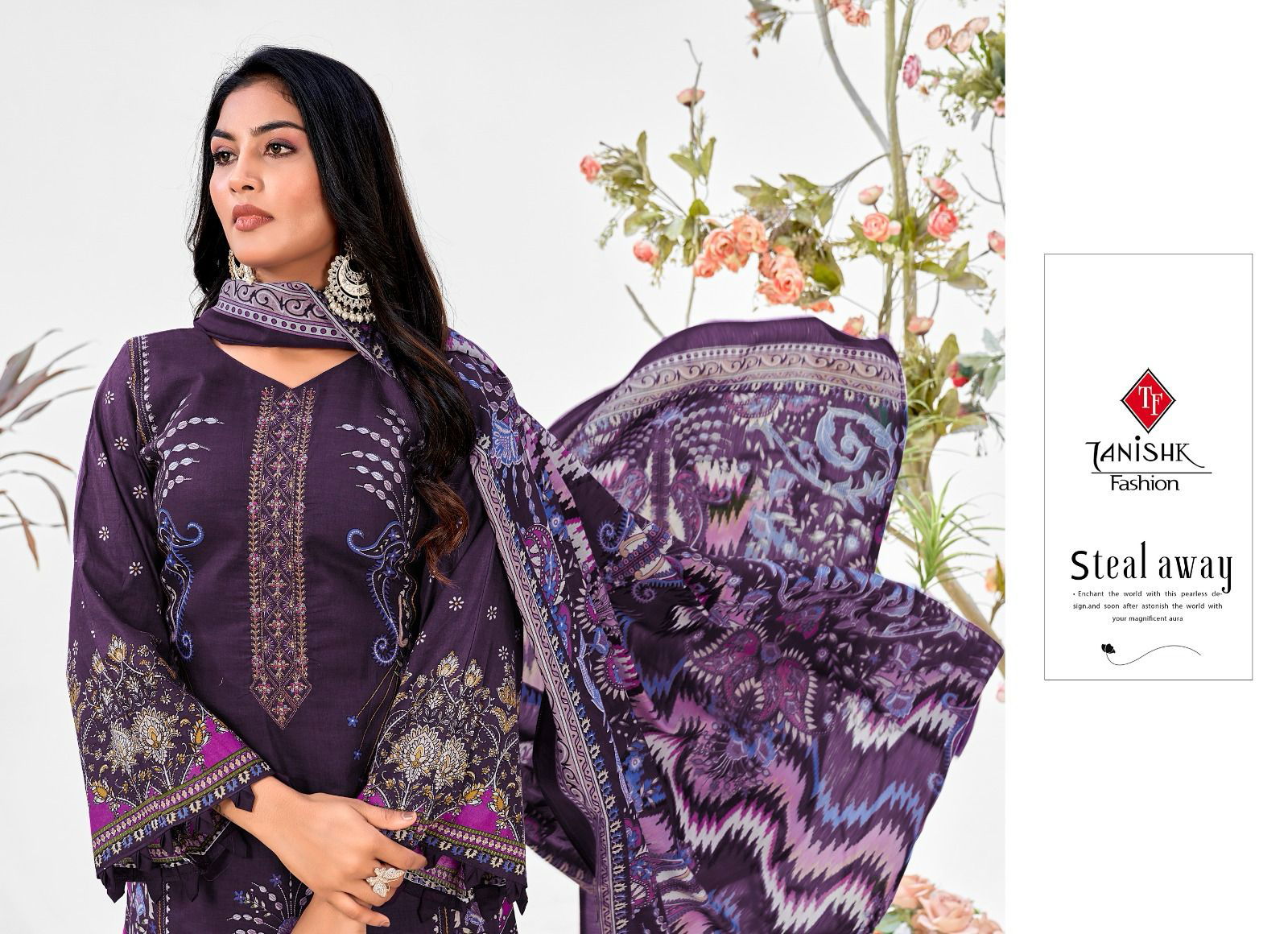 Mehraaz Vol 6 By Tanishk Printed Cambric Cotton Designer Dress Material Wholesalers In Delhi

